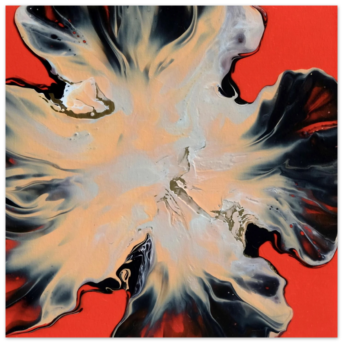 
"Dark peach bloom" paper poster